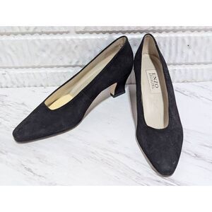 Enzo Angiolini Women's Black Solid Suede Pointed Toe Slip-On Pump Size 9.5M NWT